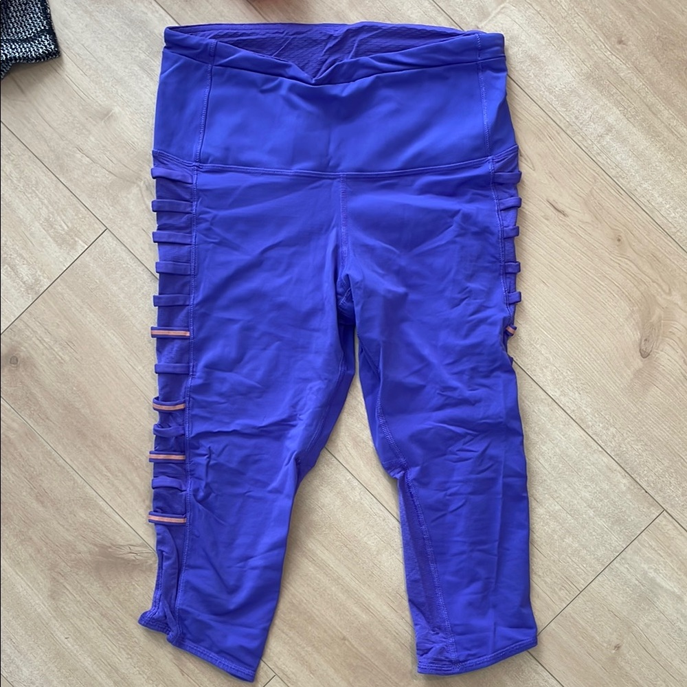 Purple Leggings with Side Cutouts Lululemon